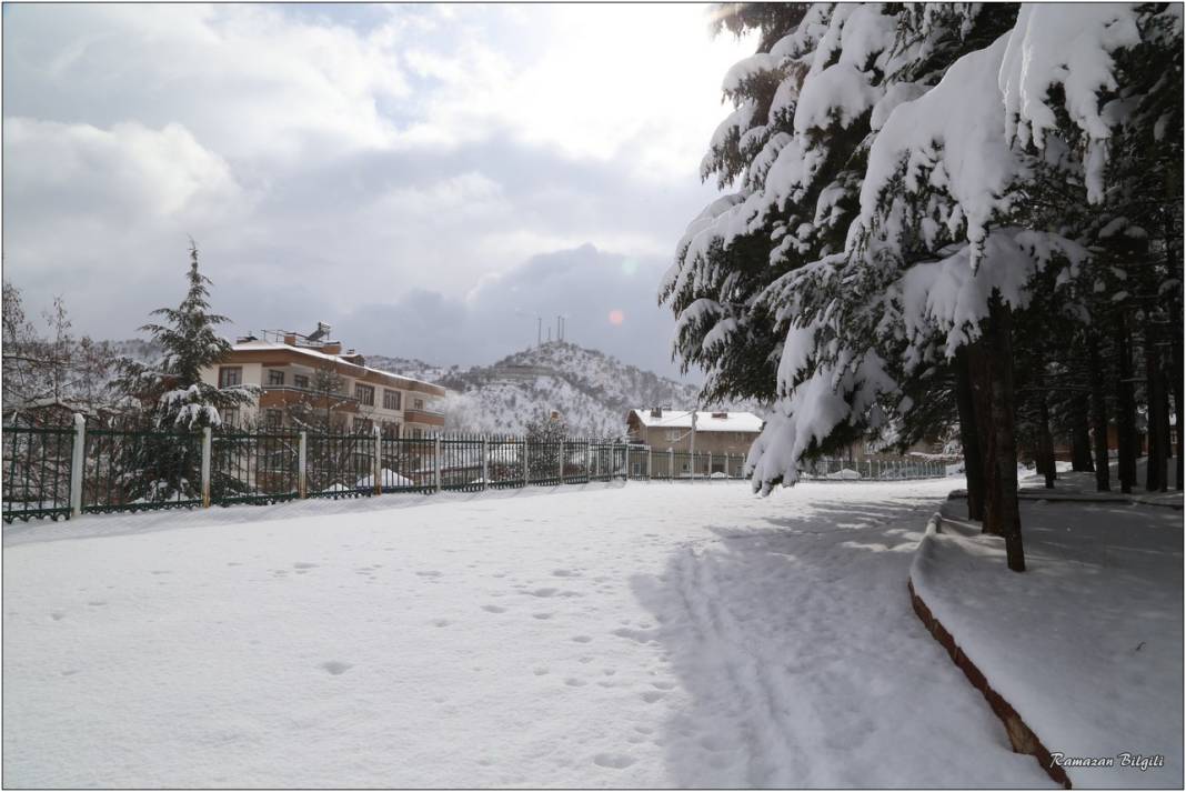 Konya’nın karla kaplı ilçesinden kartpostallık kareler 10